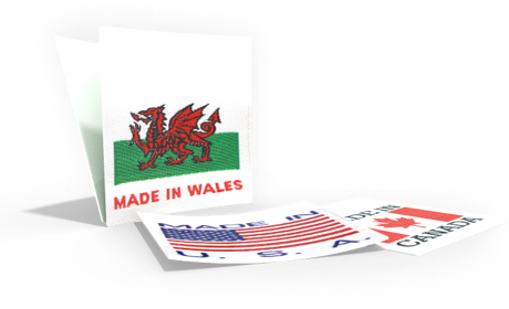 Gewebte Flaggenetiketten 