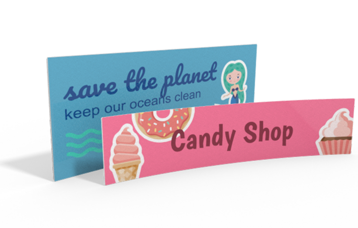 Farbig bedruckte Etiketten