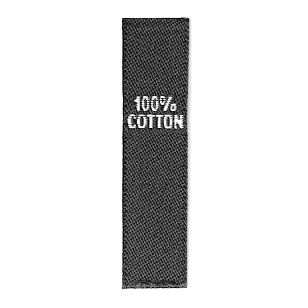 '100% Cotton' - Weiß oder schwarz
