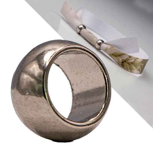 Metallperlen / Schiebeverschlüsse für Festivalbändchen, rund