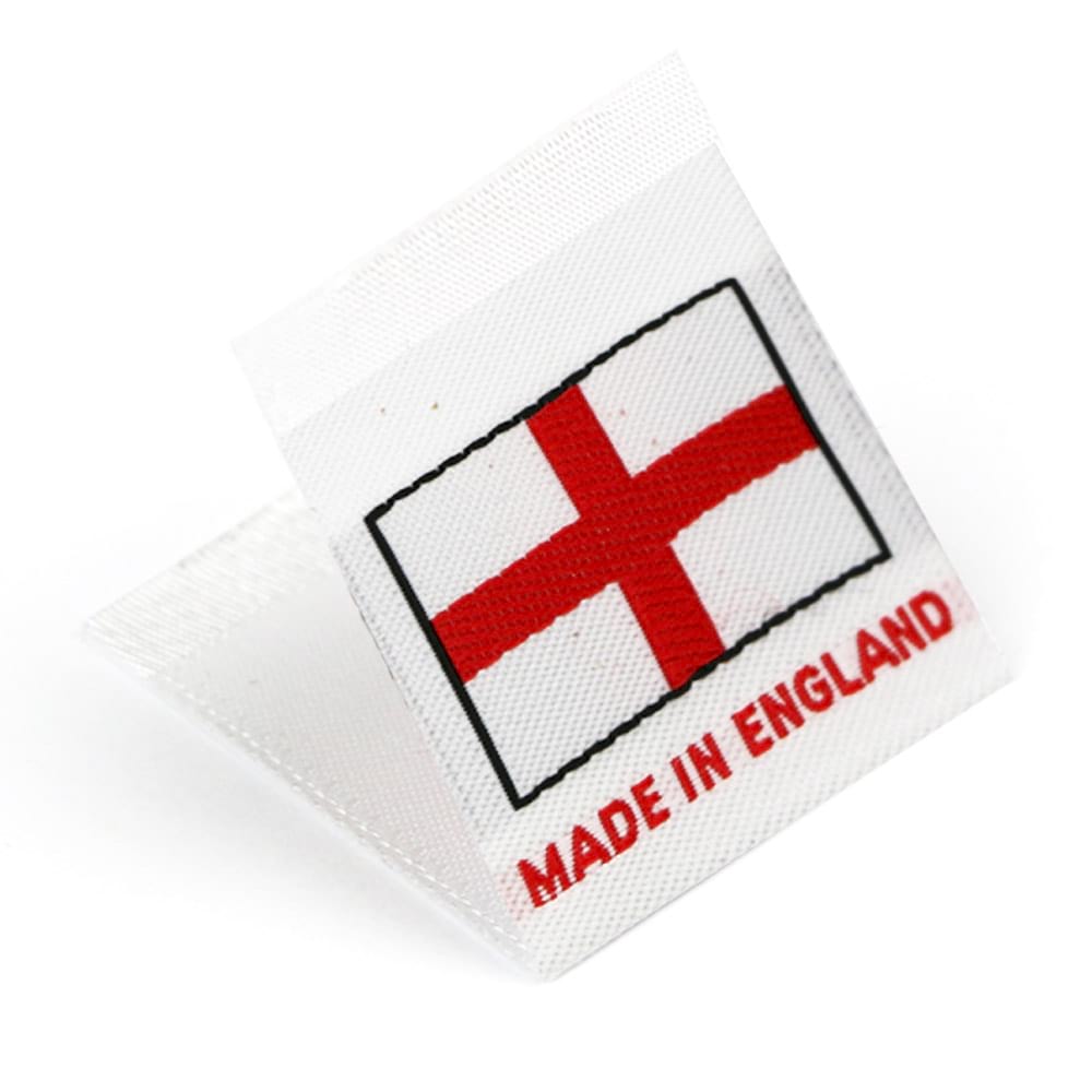 Gewebte Etiketten mit Flagge 'Made in England'