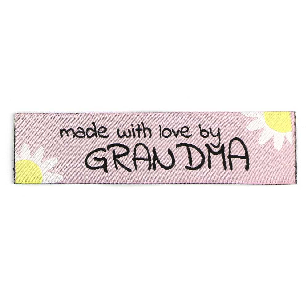 Webetiketten - Made with Love by Grandma – Rosa